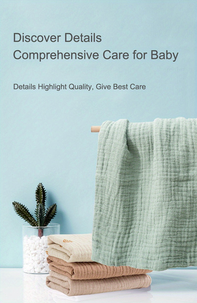 5pcs Soft Cotton Gauze Baby Towels, Face Towels, Hand Towels, Christmas Halloween Thanksgiving Day Easter New Year's Gift