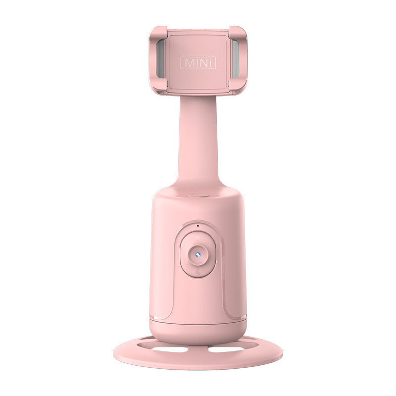 360° Auto-Tracking Smartphone Tripod - Hands-Free Face & Body Recognition - Wireless Rechargeable Holder for Live Streaming, Vlogging & Video Recording - Black