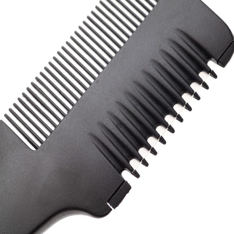 1Pc Salon-Grade Hair Cutting Comb With Razor Blade - Perfect For Thinning, Trimming, And Styling At Home