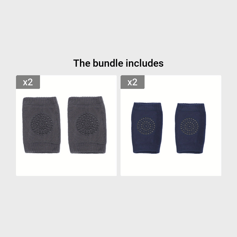 2pcs 5 colors Soft Elastic Knee and Elbow Brace Pads for Babies and Toddlers - Anti-Slip Crawling Safety Protector and Leg Cushion, Christmas, Halloween, Thanksgiving Day Gift