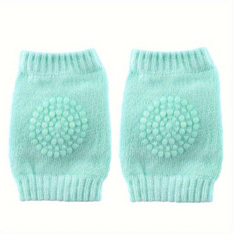 2pcs Baby Girl's Kids Soft Elastic Knee And Elbow Brace Pads For Babies, Toddlers Anti-Slip Crawling Safety Protector Leg Cushion For Infants