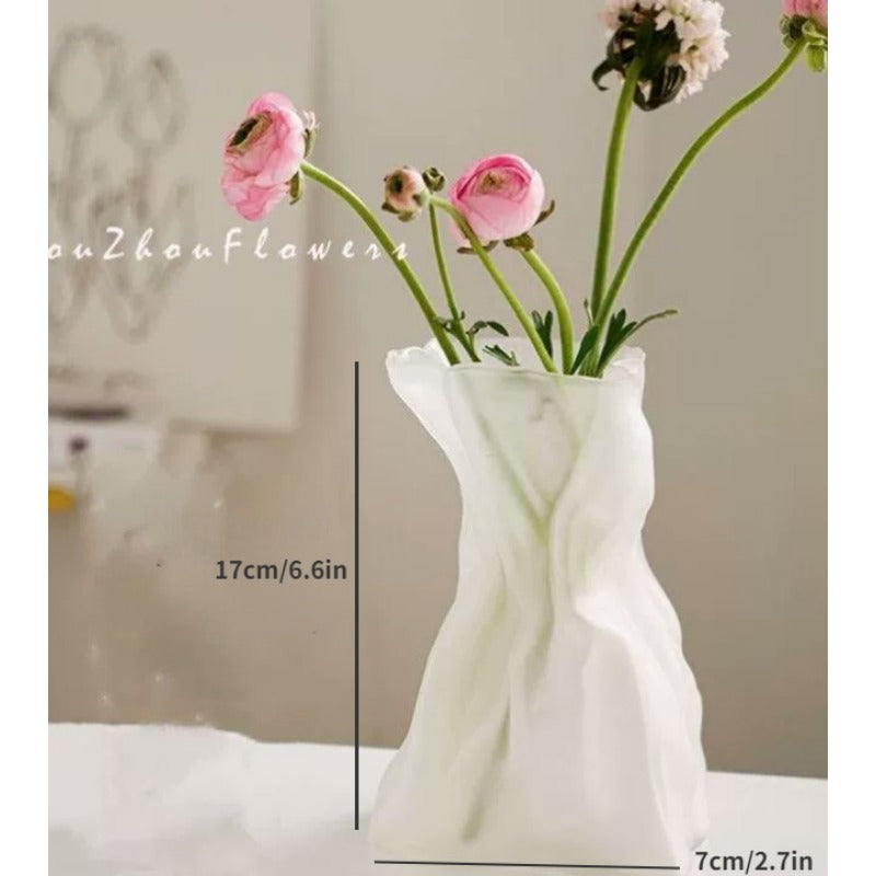 1pc Nordic Transparent Glass Vase, Creative Aquatic Flower Rose Flower Arrangement, Table Decoration Ornament, Bridesmaid Gift, For Home Room Living Room Office Decor, Mother's Day Spring Easter Gift
