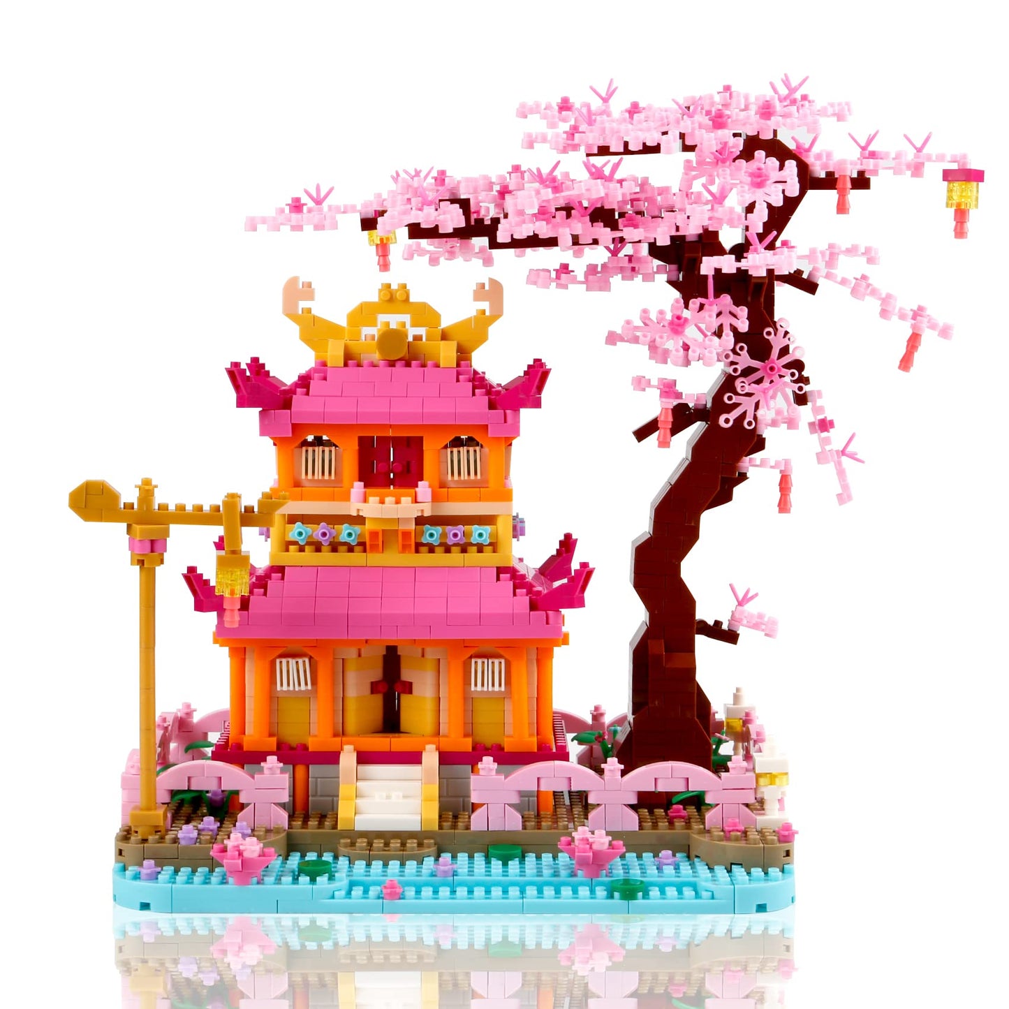 LHCX Cherry Bonsai Tree Building Sets For Girls, Mini Building Blocks Of Cherry Flower Bonsai Tree Kit, Mini Bricks Sakura Tree House, Halloween/Thanksgiving Day/Christmas Gift Easter Gift