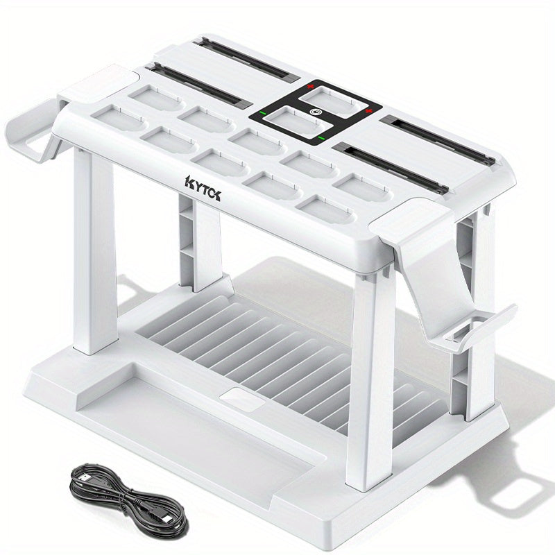 For Switch Handle Multifunctional Accessories Kit Storage with Card Slot and Charging Bracket for Game CD Cassette