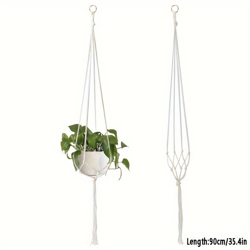 1 Set of Handmade Macrame Plant Hanger Baskets for Flower Pots, Ideal for Balcony Decoration And Home Garden Supplies