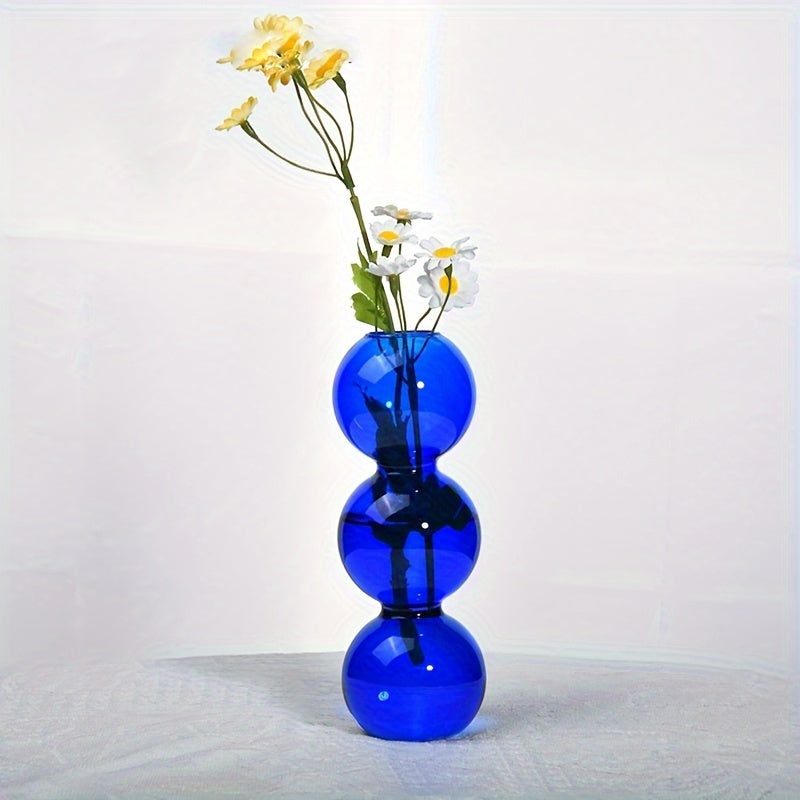 Chic Glass Bubble Vase - Transparent, Artistic Design for Home Decor | Perfect for Bedroom, Living Room & Dining Table | Nordic-Inspired Minimalist Centerpiece