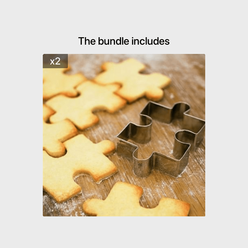 1pc Jigsaw Puzzle Piece Cookie Cutter, Metal, for Pastry, Birthday Theme, Durable Sugarcraft Baking Tool, 2.4x1.7"
