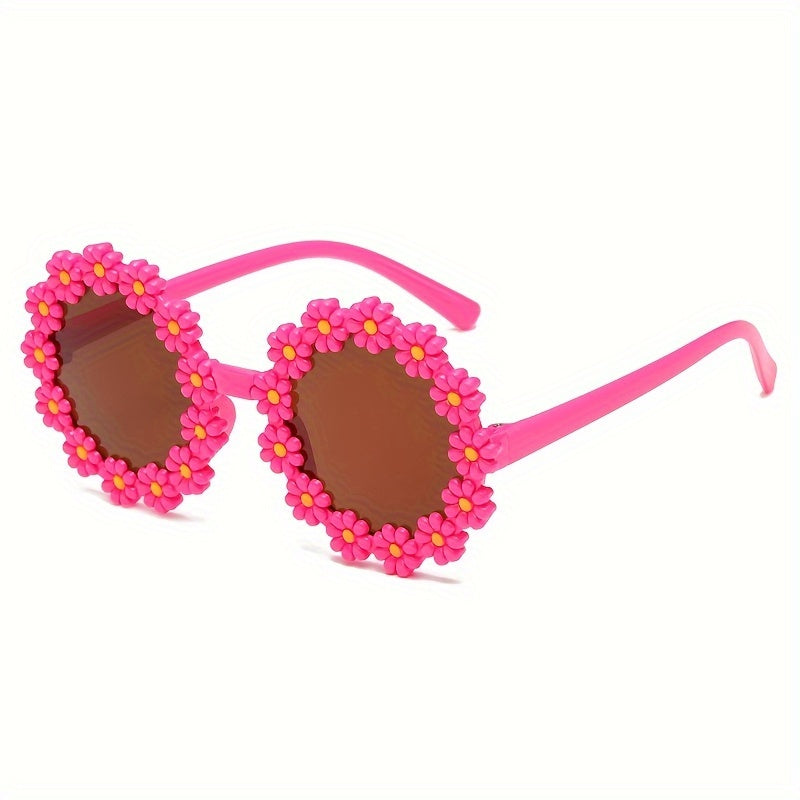 1pc Girl's Cute Flower Fashion Glasses, For Beach Outings, Ideal choice for Gifts