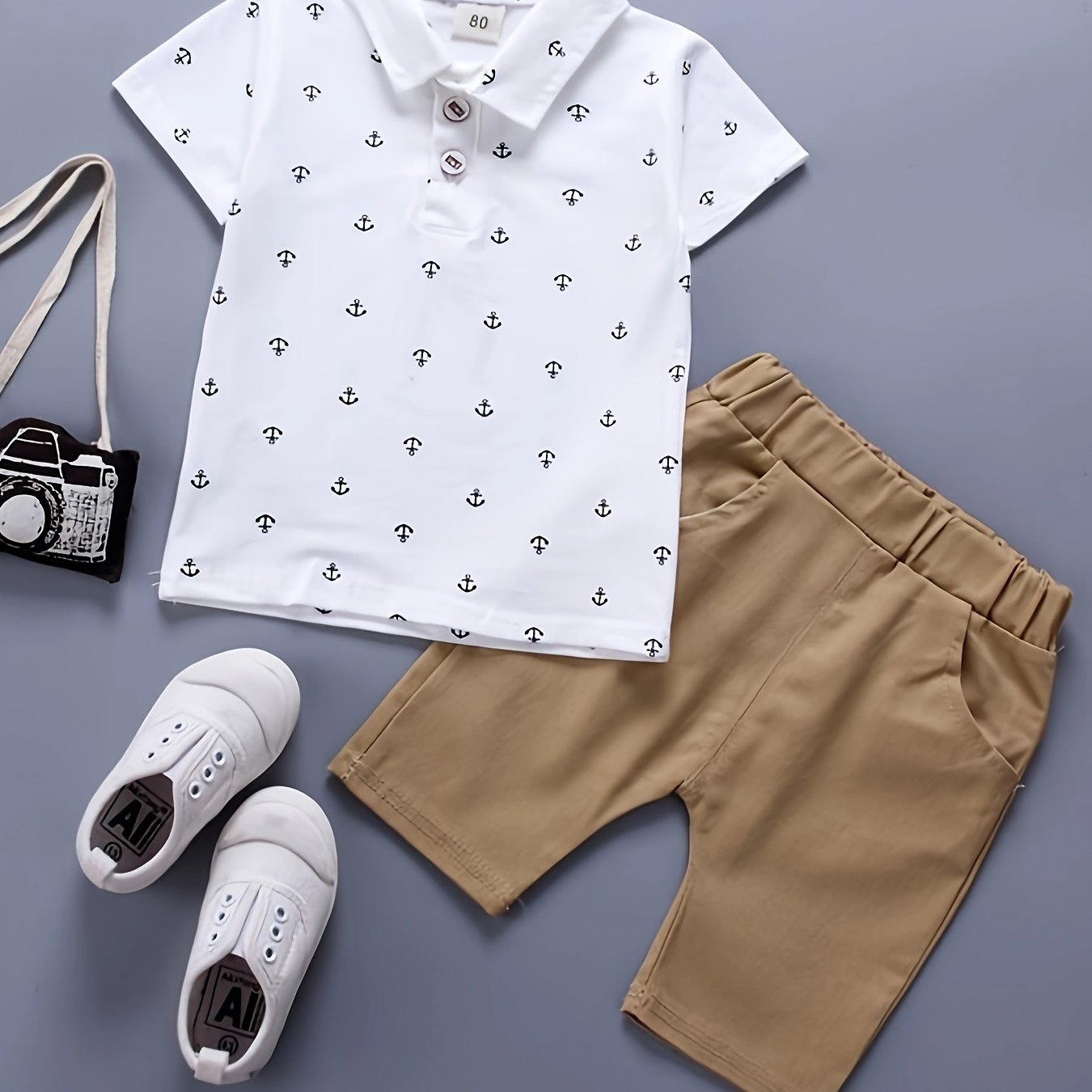 Boys' Summer Short Sleeve Set, New Breathable Two-Piece Outfit for Toddlers, Perfect for Outdoor