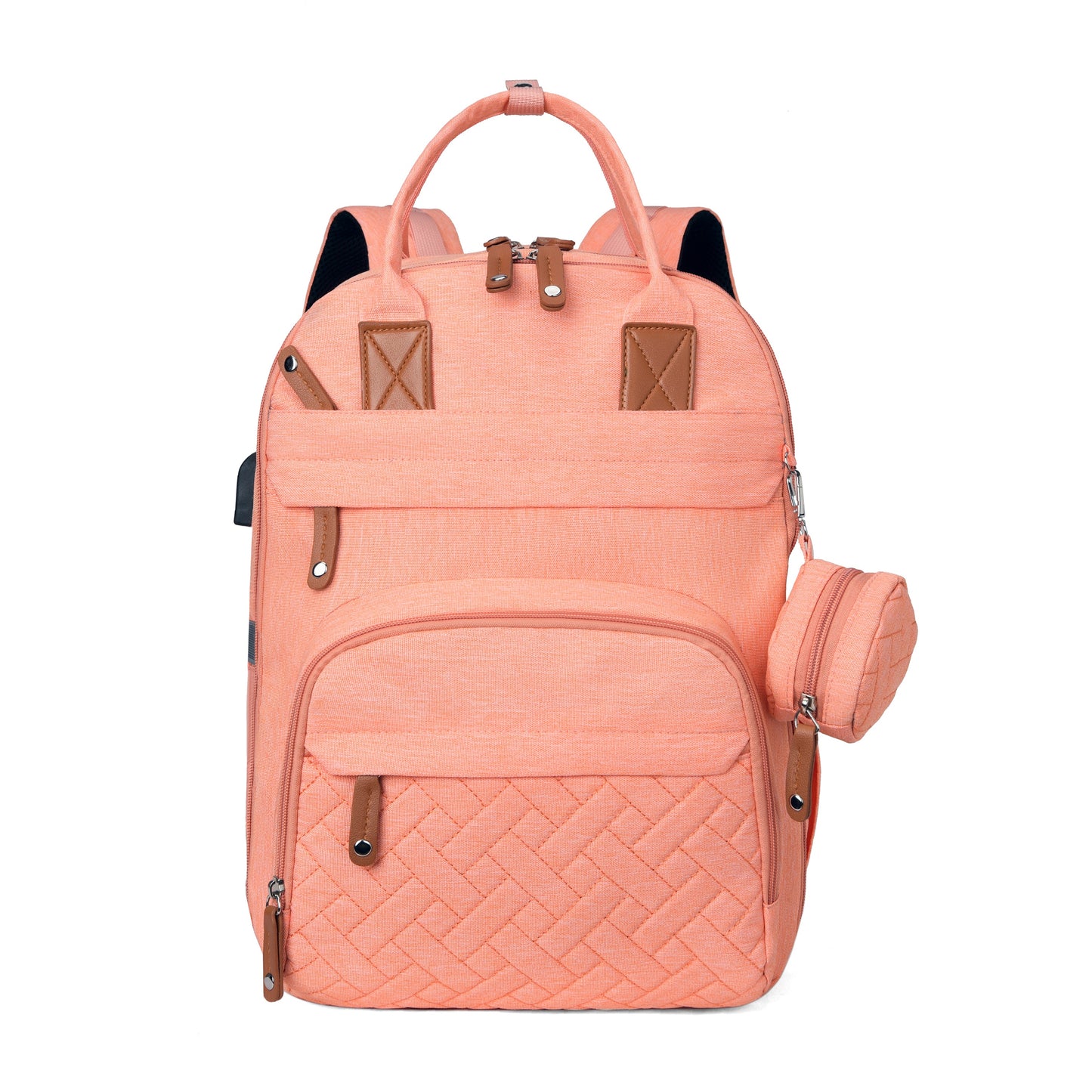Lamroro Diaper Bag Backpack | Multifunction Travel Back Pack with Stroller Straps & Pacifier Case, Unisex and Stylish, Polyester, Zipper Closure, Utility Pocket, Mixed Color, Ideal for Registry and Shower Gifts