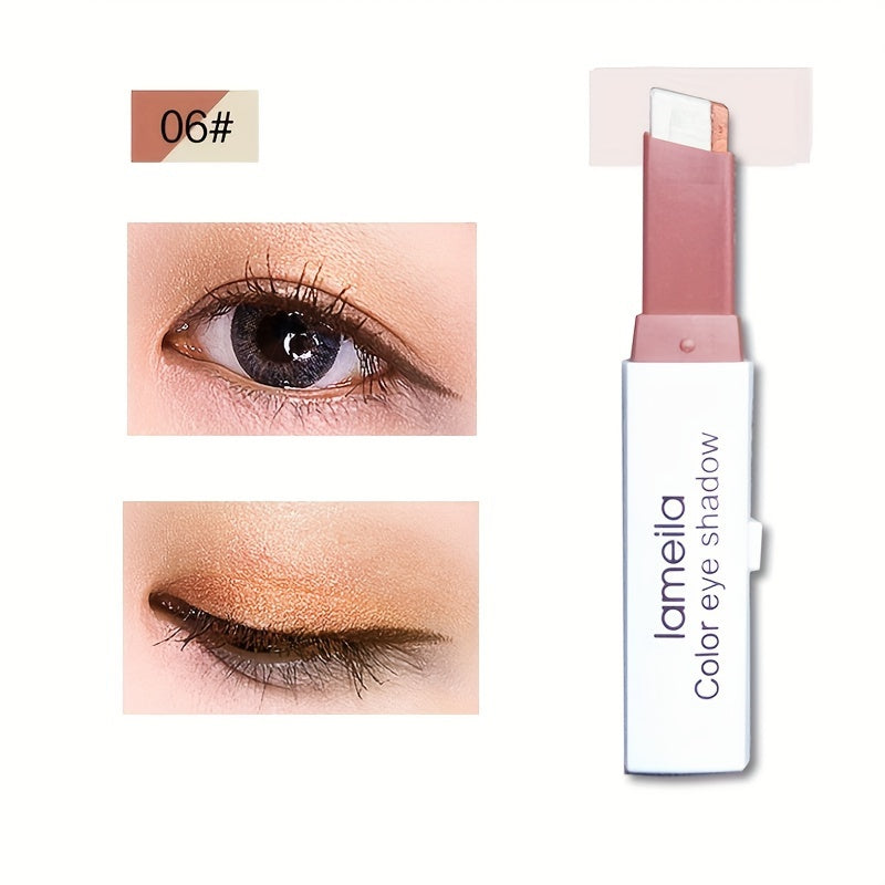 Double Color Gradient Eyeshadow Stick Waterproof And Long-Lasting Eye Makeup