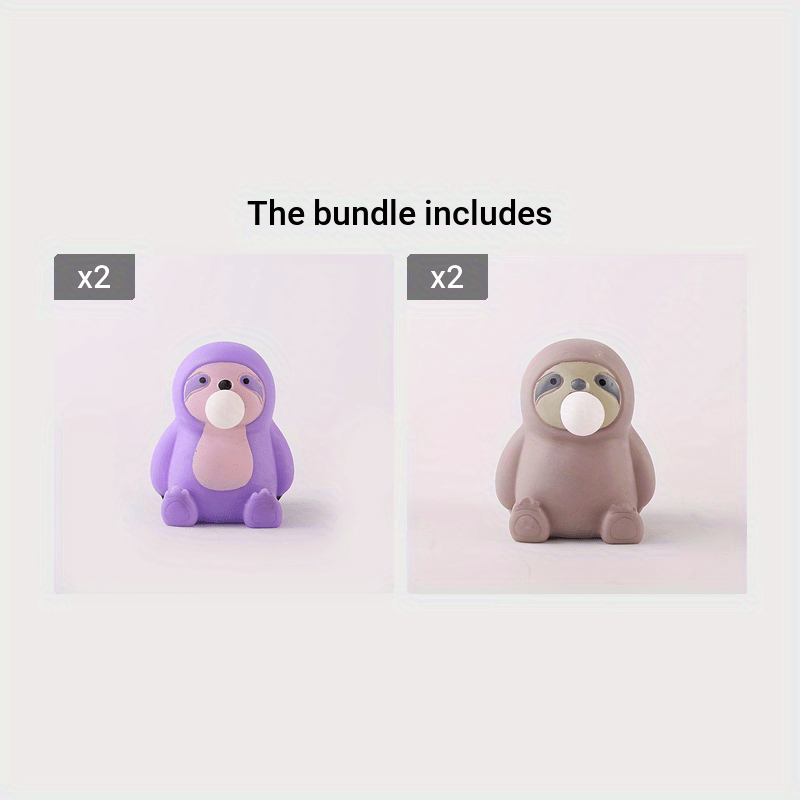 Use This Cute Sloth Stress Relief Toy, Sloth Toy With Soft Rubber Compression For Instant Stress Relief And Fun Bubble Action