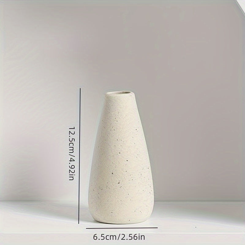1pc Distinctive Rustic Ceramic Vase - Ideal Farmhouse Accent for Elevating Living Rooms, Mantels, Shelves & Entryways with Timeless Charm