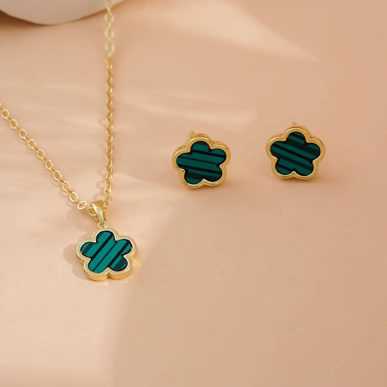 1 Pair Of Earrings + 1 Necklace Coquette Style Jewelry Set Trendy Luck Flower Design Multi Colors For U To Choose Match Daily Outfits