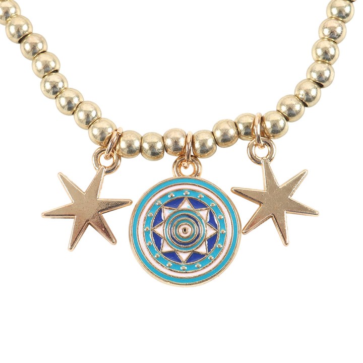 All Seeing Eye Beaded Charm Bracelet (E)