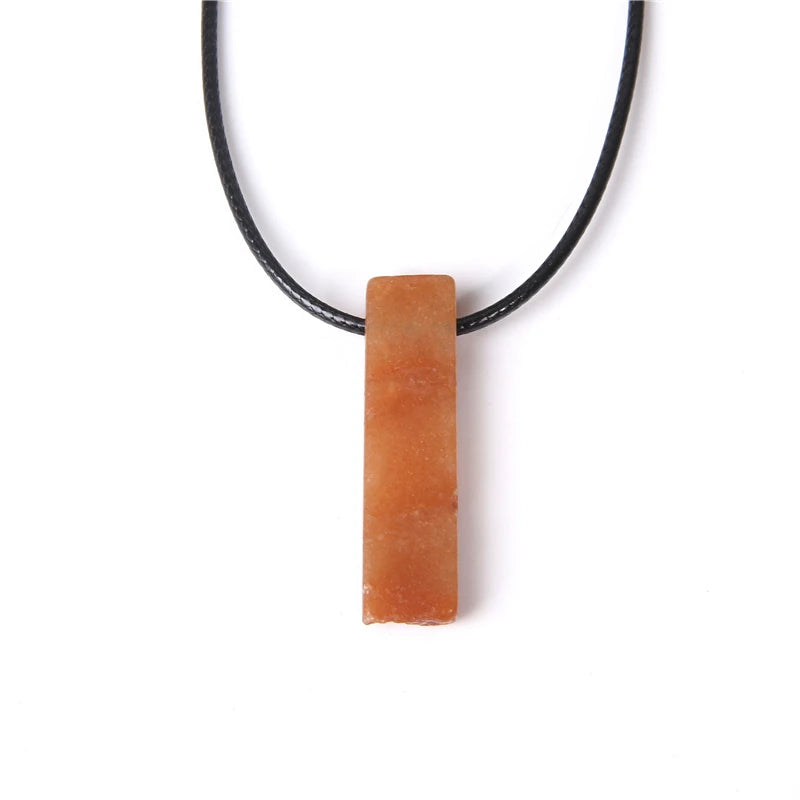 Natural raw minerals lucky Reiki Healing crystal quartz stone necklace jewelry Pendulum natural tigereye lazuli Citrin necklace
