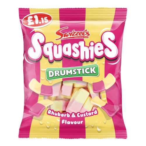Swizzels Squashies Drumsticks Rhubarb & Custard 120g