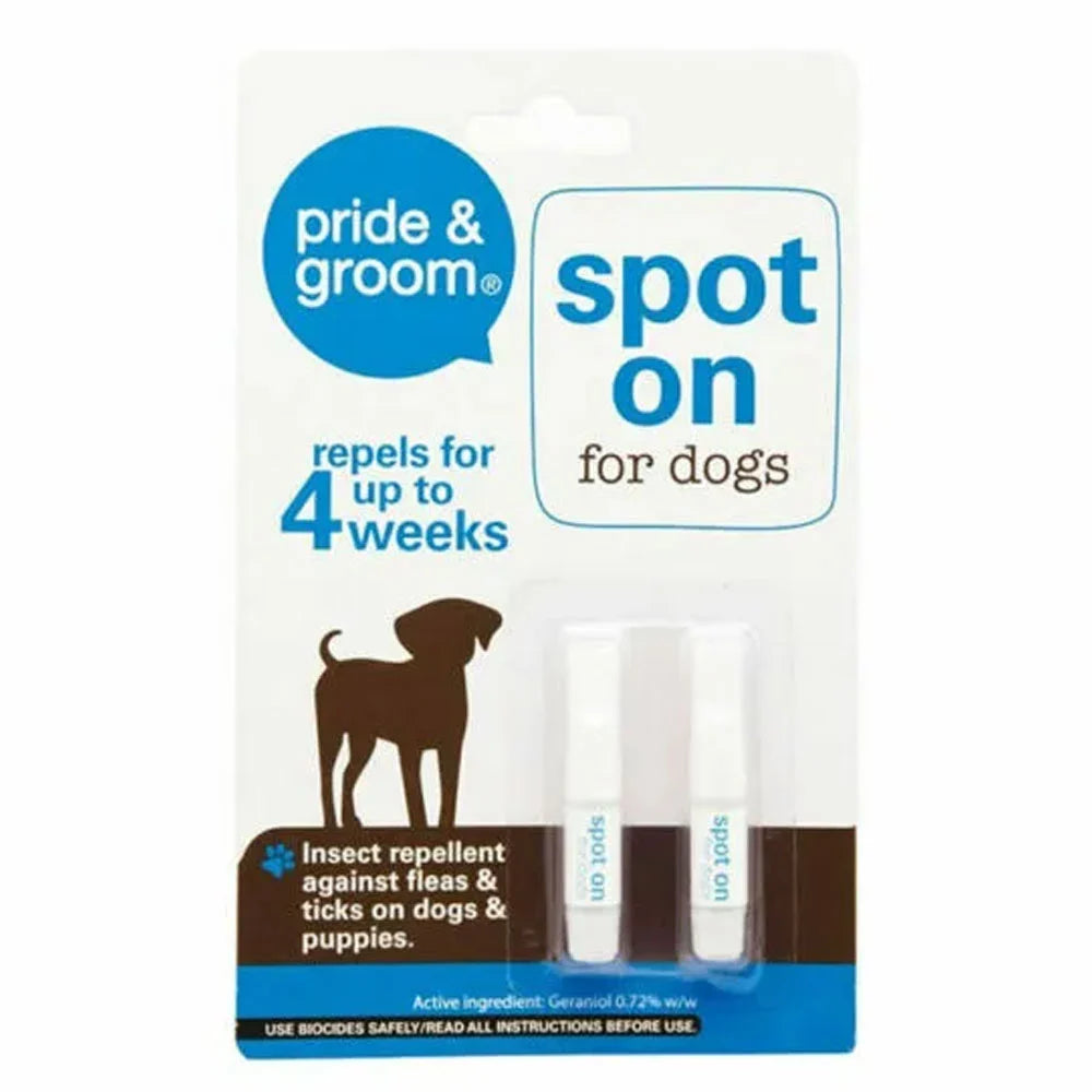 Pride & Groom Spot on Flea & Tick For Dogs & Puppies