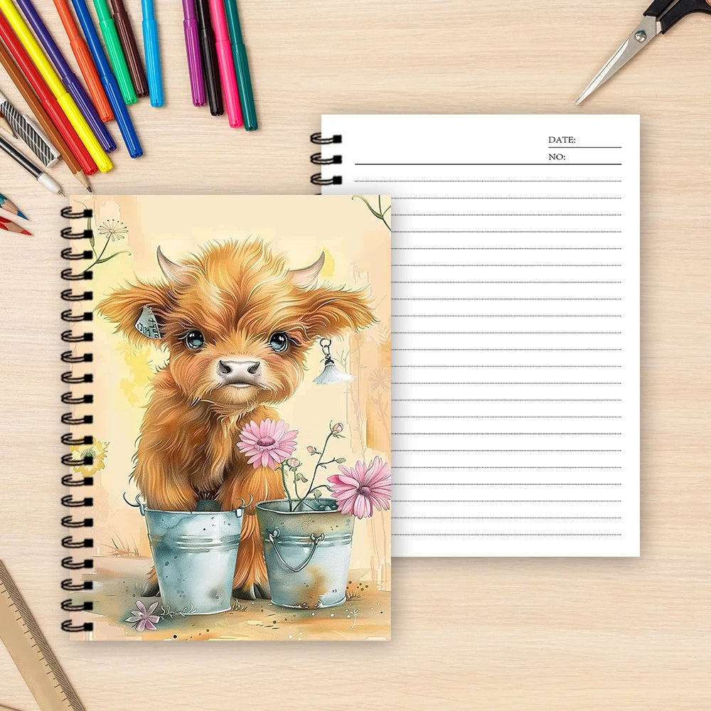 Highland Cow Notebook,Journal,Blank Lined Pages,Ideal Gift for Note-Taking, Inspiring for Men and Women, Perfect for Students