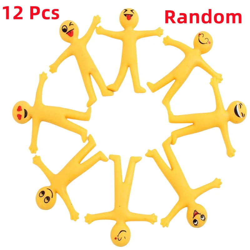 12pcs Funny Little Man Squishy Fidget Toys Antistress Adult Children Rising Stress Relief Squeeze Toys Kids Charisma Gift Toys