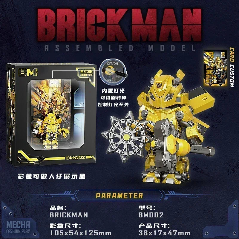 Optimus Transformers Blocks Small Particles MOC Megatron Children's Assembly Toy Bumblebee Model Desktop Ornament Holiday Gifts