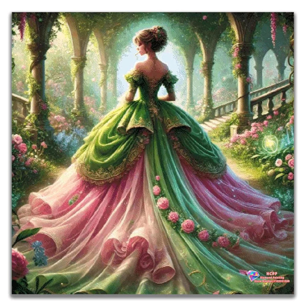 Beauty Diamond Painting Kit Square Round Diamond 5D DIY Mosaic Cross Embroidery Handmade Art Unique Exquisite Gift Home Decor