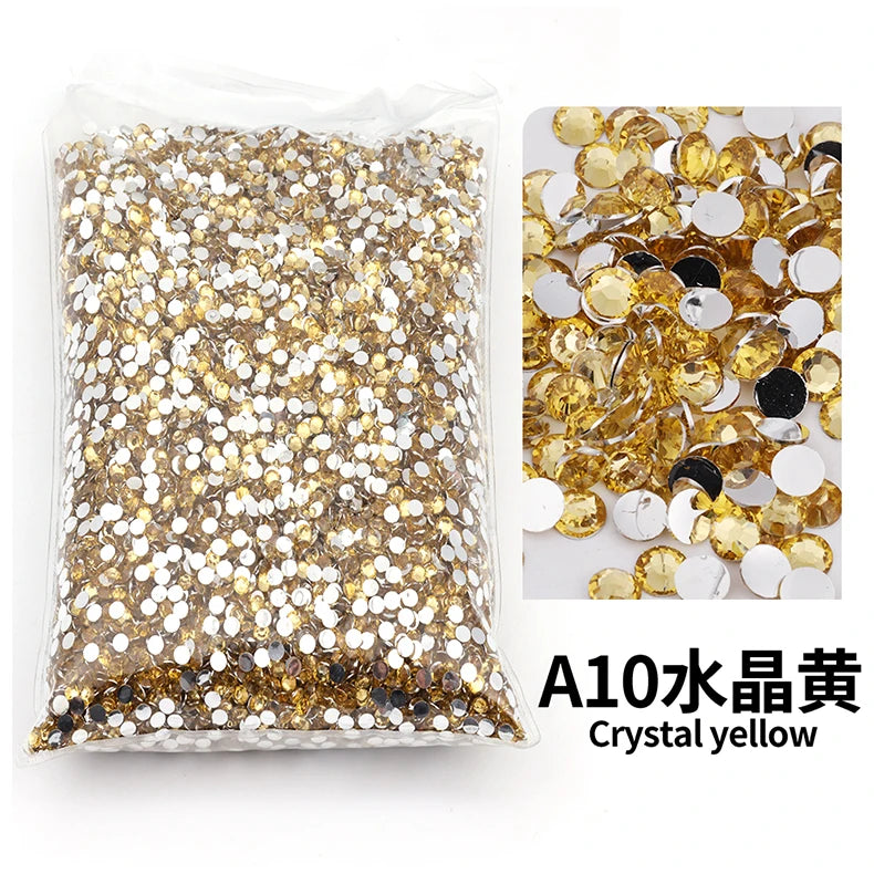 Big Package 2-6mm Resin Non Hot Fix Rhinestones Bulk Wholesale Flat Back Plastic Crystals Nail Diy Glitters Cтразы Stone
