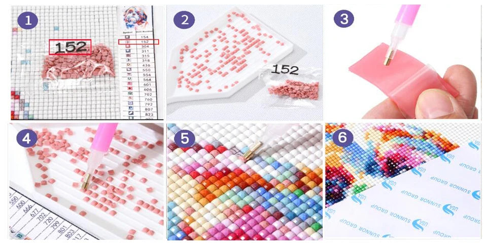 DIY 5D Diamond Painting Kit Abstract Aesthetics Art Black African Women Full Square Round Diamond Rhinestone Art Home Decoration