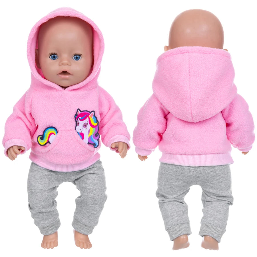 2025 New Dolls Outfit Suits For 17 inch 43cm Baby Reborn Doll Cute Jumpers Rompers New Born Doll Clothes