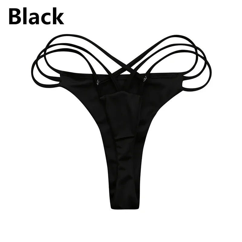 Women Swimwear Low Waist Bikini Swim Pants Shorts Bottom Swimsuit Bathing Swimwear Sexy Bikini Thong Girls Tankini Swim Trunks