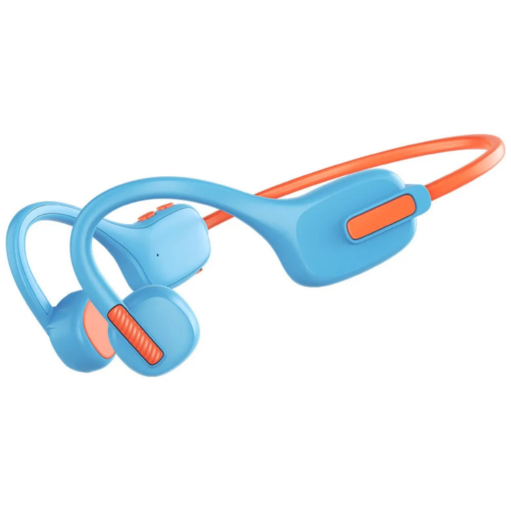 Hands-free Kids Bluetooth Headphones Earbuds Built-in 8GB Bone Conduction Headphone Stereo Sound Adjustable