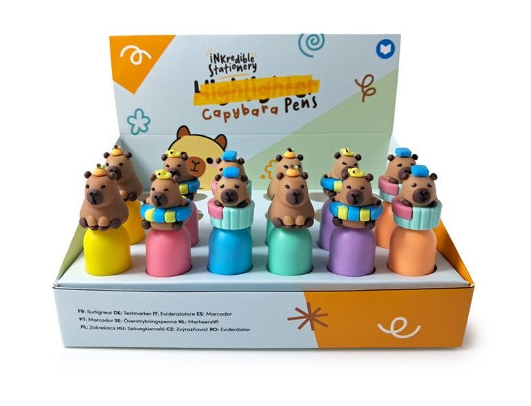 Capybara Highlighter Pen with Topper