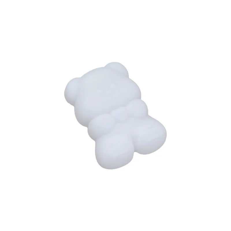 Food Toy Squeeze Mould Toast Handmade Molds DIY Cartoon Bear Slow-Rebound Stress Relief Squeeze Fun Rectangular Silicone Mold