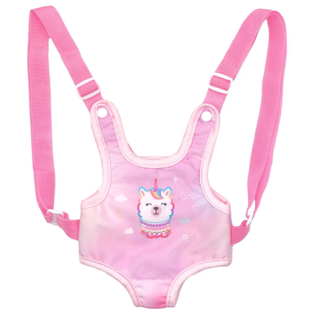 Alpaca Style Dolls Out Going Carry Bag 43-45cm Newborn Doll Clothes Accessories Christmas Birthday Gift18 Inch Doll Backpack Bag