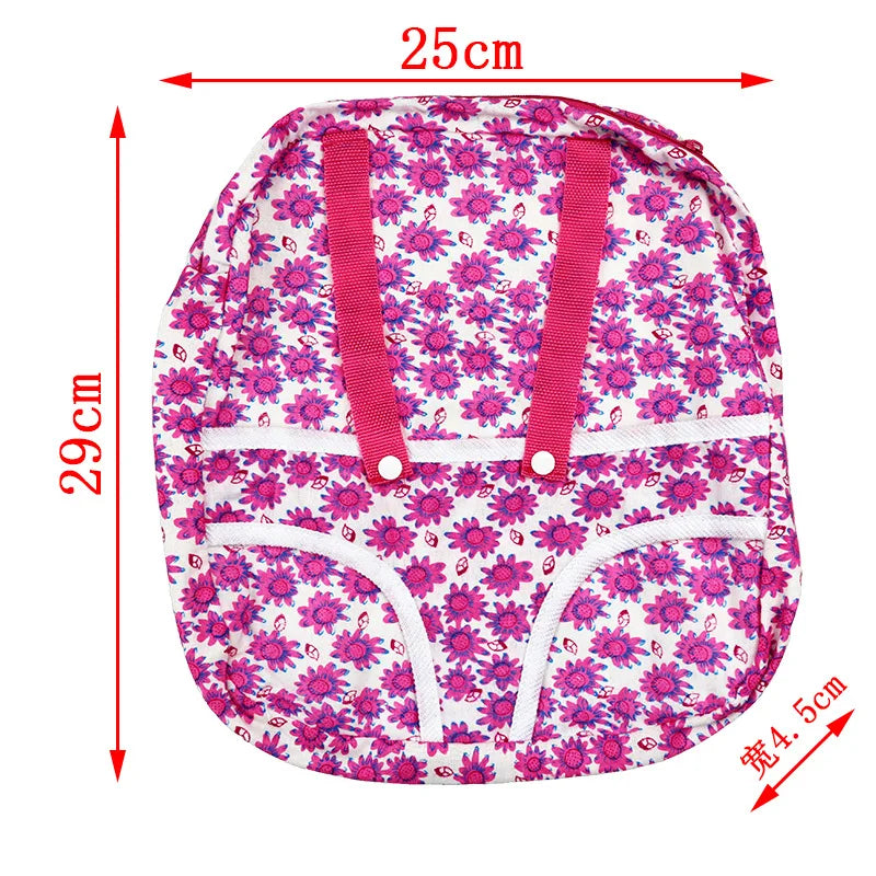 Doll accessories for 15-17inch new born doll backpack seat towel blanket Toy diaper Panties bag