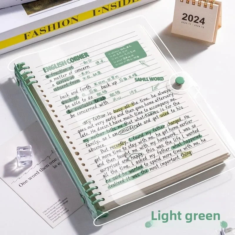 Simple Design 120 Pages A5 Loose Spiral Notebook