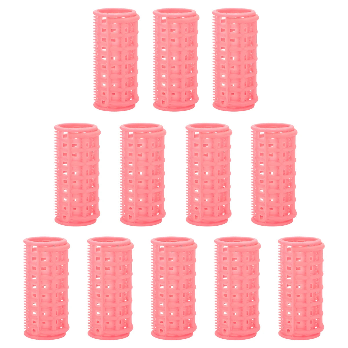 12Pcs Pink Hair Roller Sets Self Holding Hairdressing Curlers DIY Curly Hairstyle Tool For Women Hair Curler Styling Tools