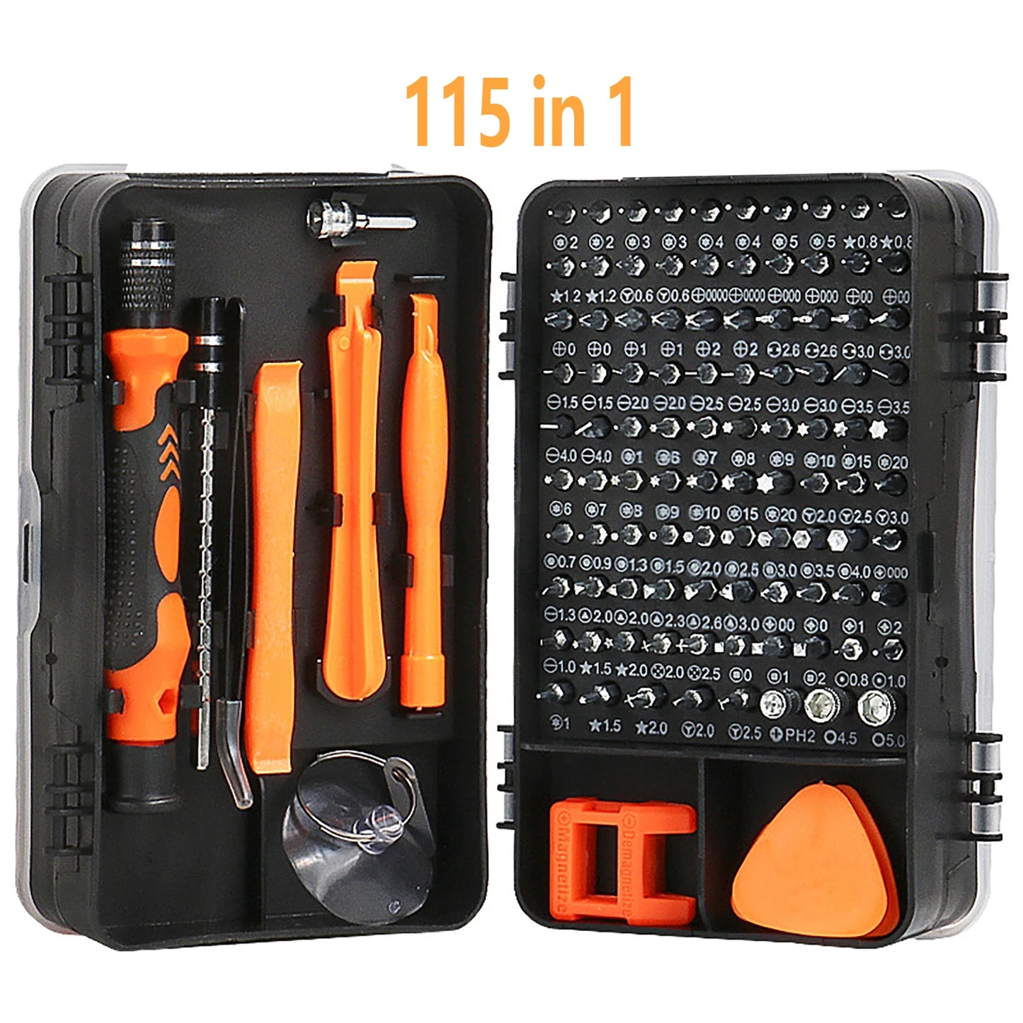 115-in-1 Precision Screwdriver Set, Professional Multi-Functional Repair Tool, with 98 Magnetic Screwdriver Bits, Suitable for iPhone and Glasses