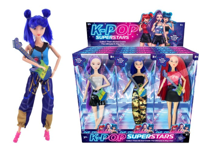 K-Pop Superstar Doll Set With Music Instruments 11.5"