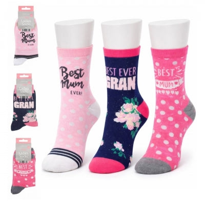 Ladies Best Mum / Gran Design Socks