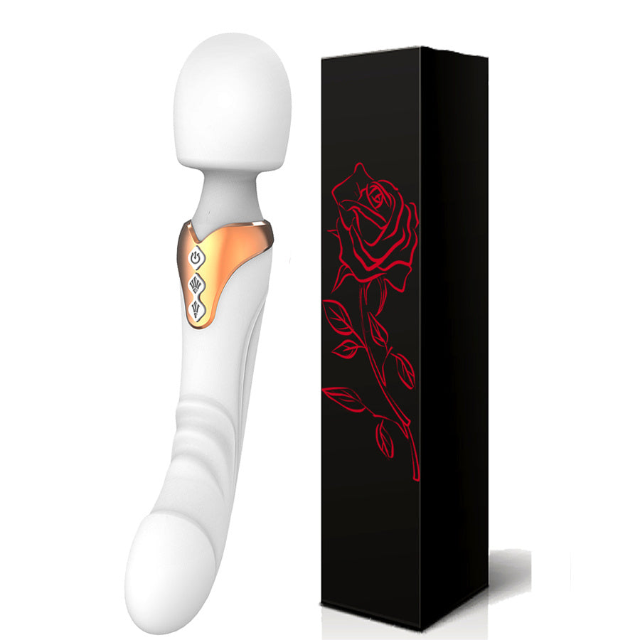 Dildo - Dildo - Freegege 10-Mode AV Vibrator Dildo for Women - Rechargeable Silicone G-Spot Stimulator with 3 Speeds, 3 Modes & 3 Attachments, Ergonomic Design for Clitoral & Vaginal Pleasure, Discreet Adult Toy for Couples,