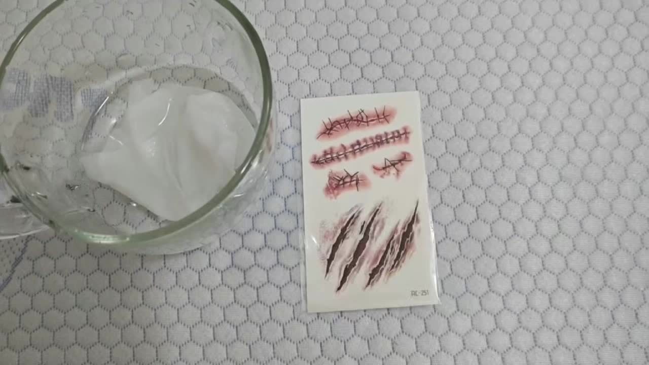 Halloween Realistic Blood Stain Scar Pattern Stickers