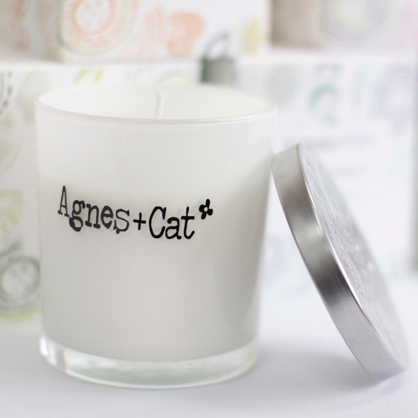 Agnes + Cat Votive Candle - Moonstone