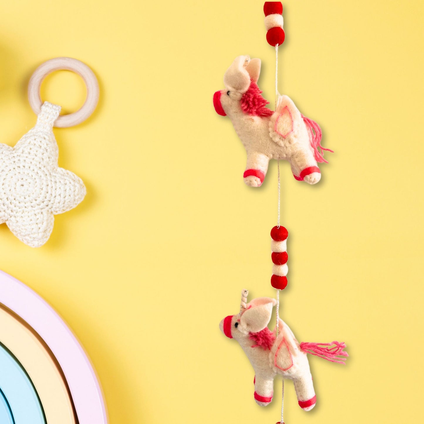 Felt Wall Hanging - Unicorns