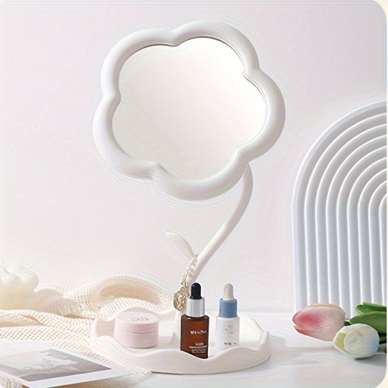 Desktop Makeup Mirror Sun Flower Shape Cute Girl Heart Dressing Mirror Detachable Hanging Jewelry HD Makeup Mirror