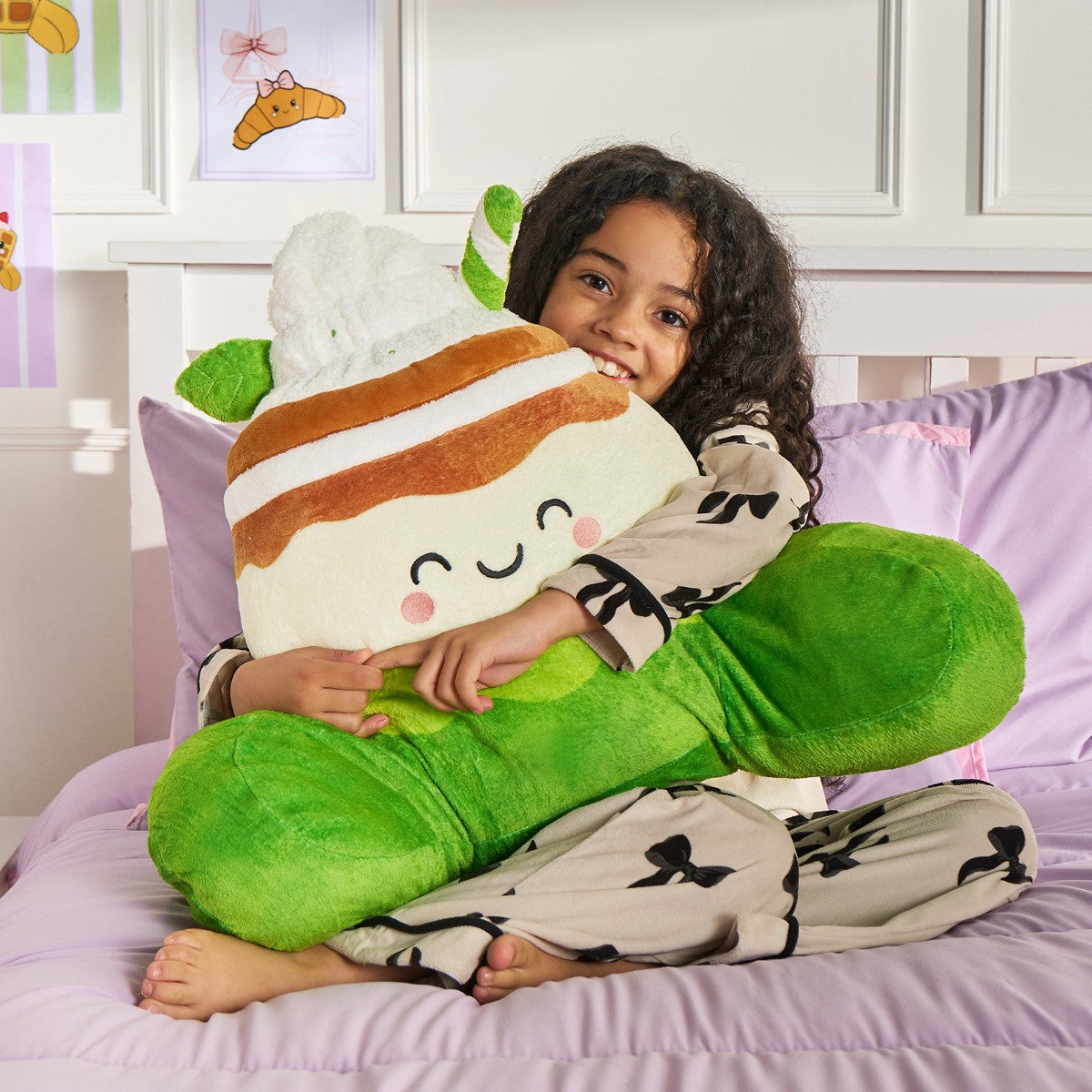 Mandy The Matcha Cuddle Cushion - Green 71 x 34 x 47cm