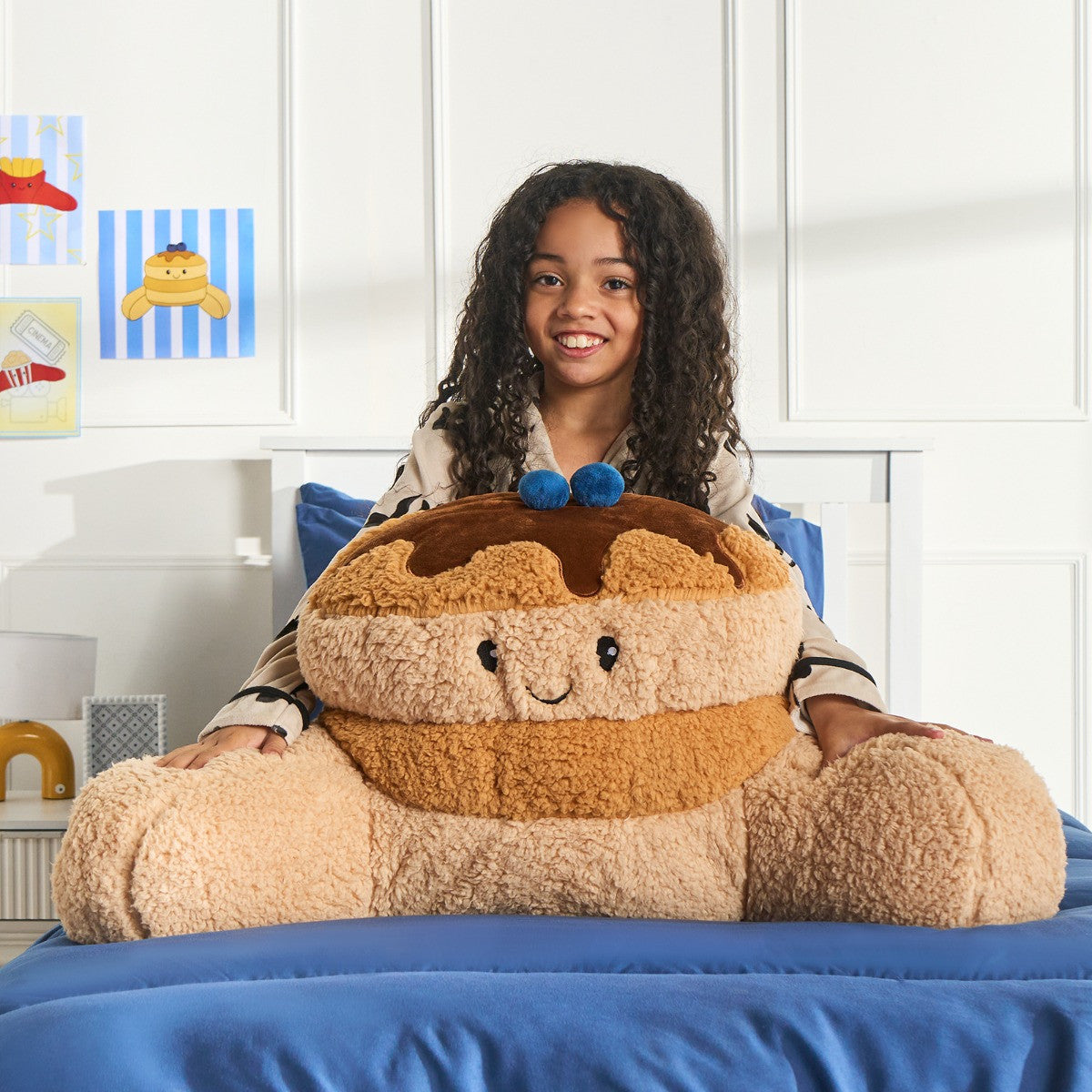 Maple The Blueberry Pancake Cuddle Cushion - Natural 75 x 36 x 38cm