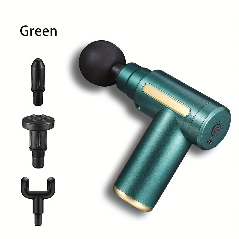 1pc Muscle Massage Gun, Handheld Muscle Massager, Type-C Rechargeable Handheld Entry Level Massager For Neck & Back