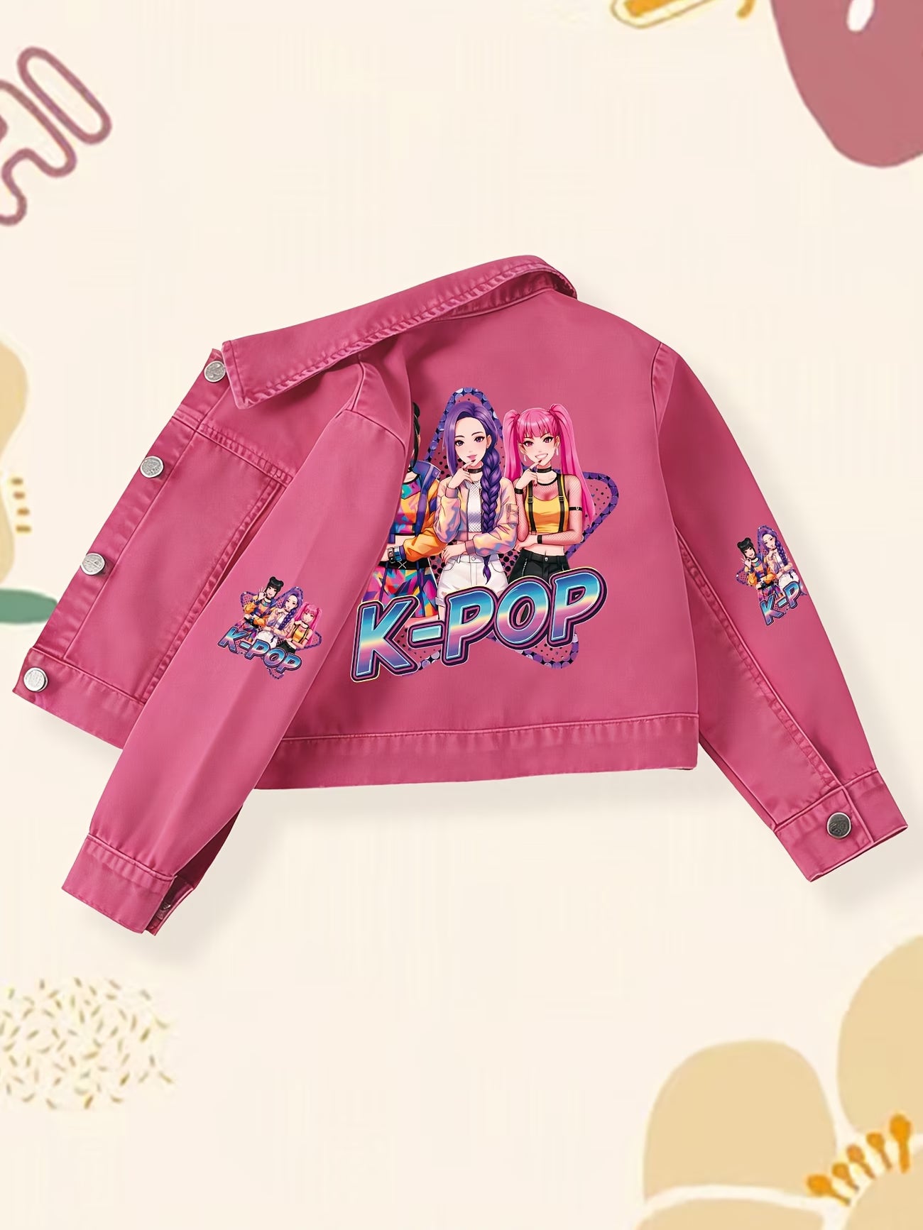 Pink Denim Kpop Jacket