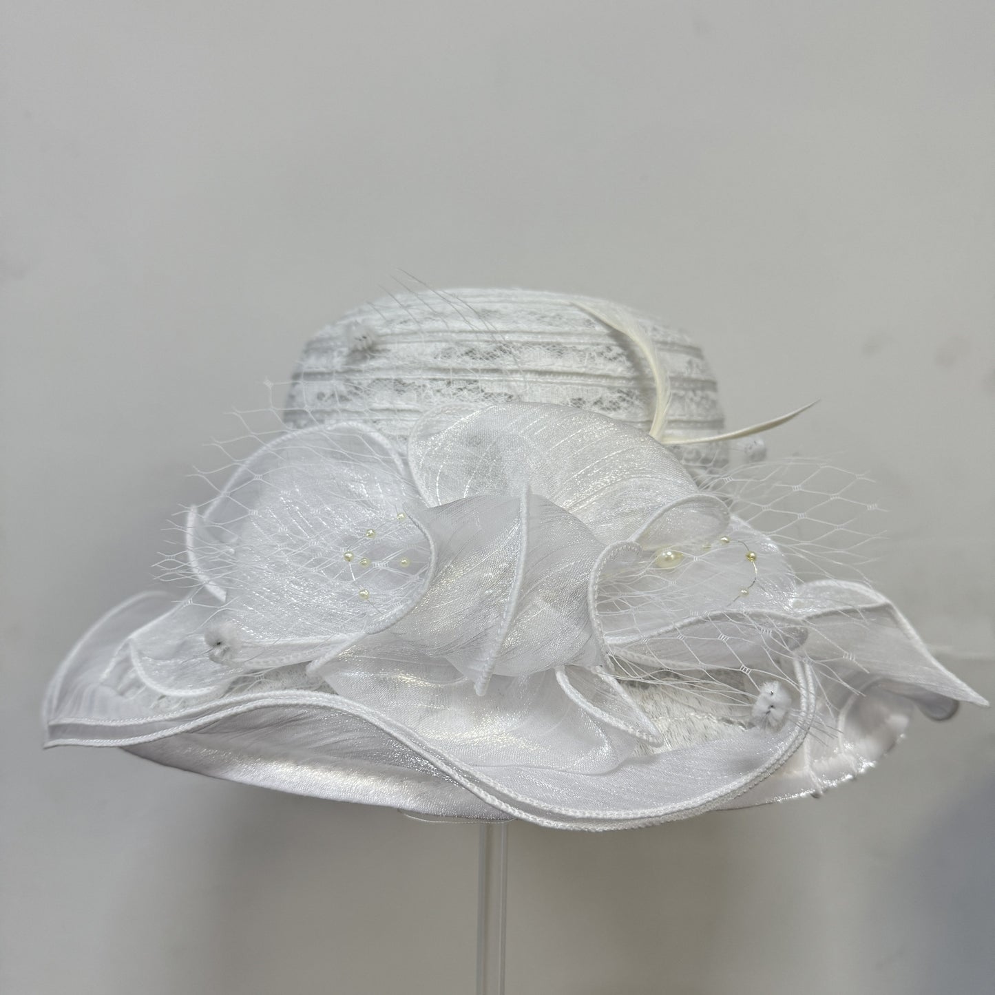 European and American Lace-Trimmed Elegant Flower Fisherman Hat Women's Summer Breathable Beach Sun Hat